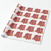 Hot Sizzling Strips of Bacon Wrapping Paper | Zazzle