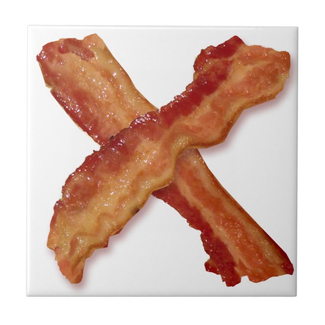 Bacon X O X LOVE Ceramic Tile (Front)