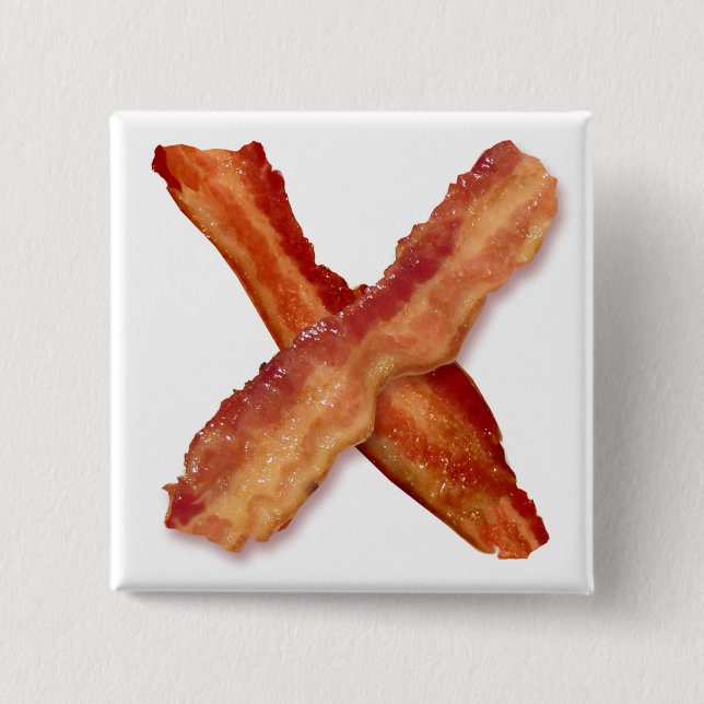 Bacon X O X LOVE Pinback Button (Front)