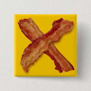 Bacon X O X LOVE Pinback Button