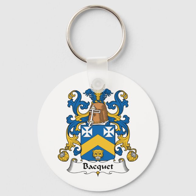 Bacquet Family Crest Keychain (Front)
