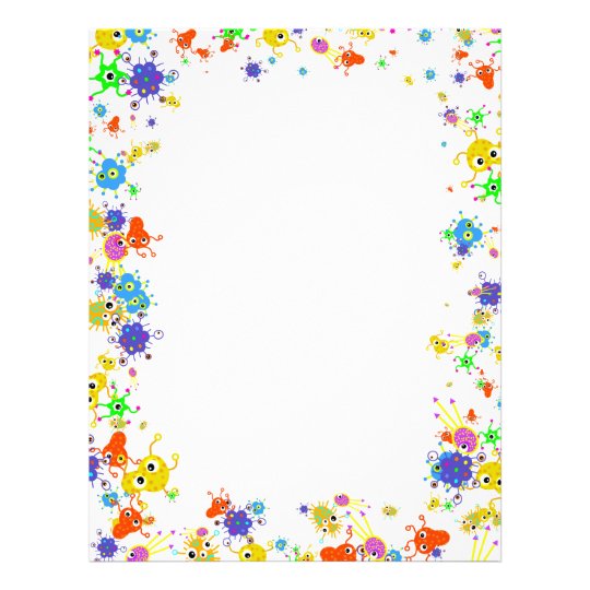 Bacteria Border Letterhead  Zazzle