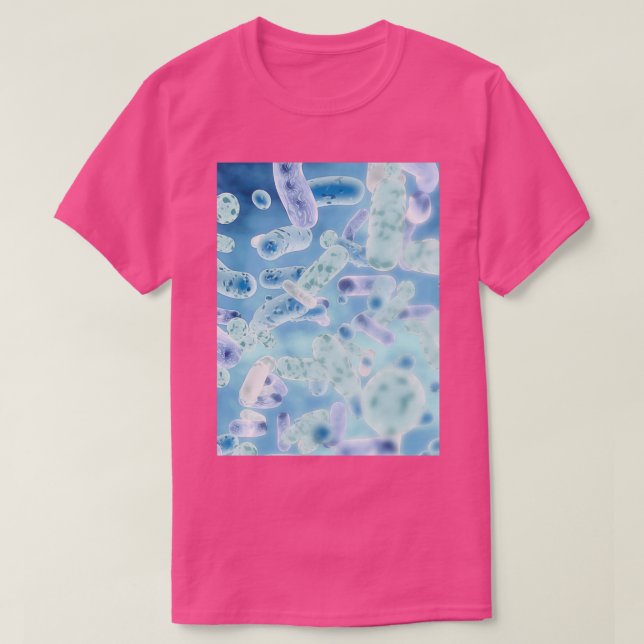 BACTERIA BURST MICROSCOPIC Image Biomedical Illust T-Shirt (Design Front)