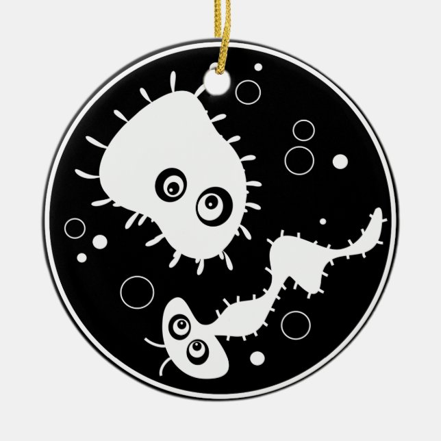 Bacteria Ceramic Ornament (Front)