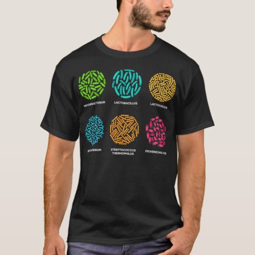Bacteria Collection Colorful Microbiological cultu T_Shirt