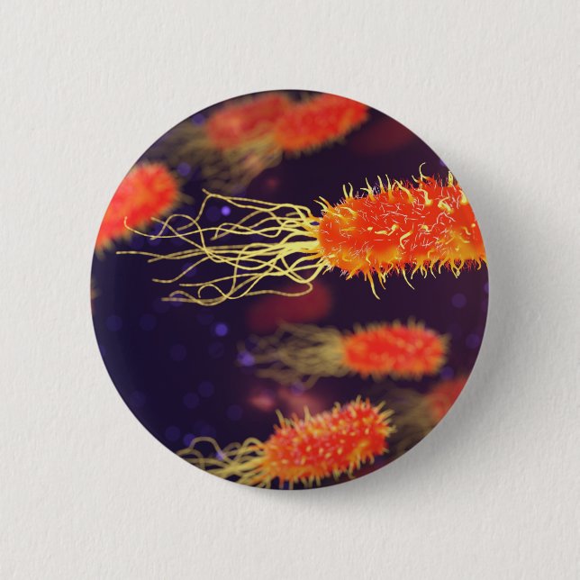 Bacteria Flagella Button (Front)