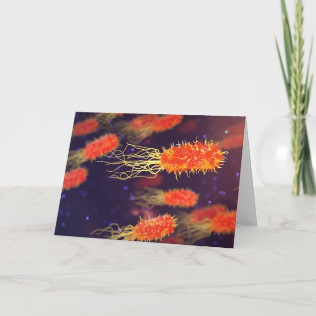 Bacteria Flagella Letterpress Thank You Card (Front)