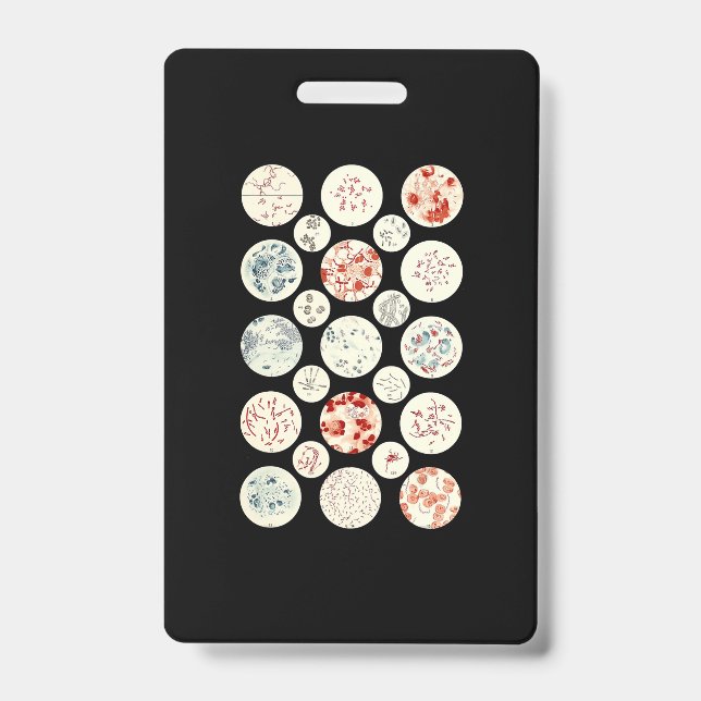 bacteria funny microbiology bacteria science tiny badge (Front)