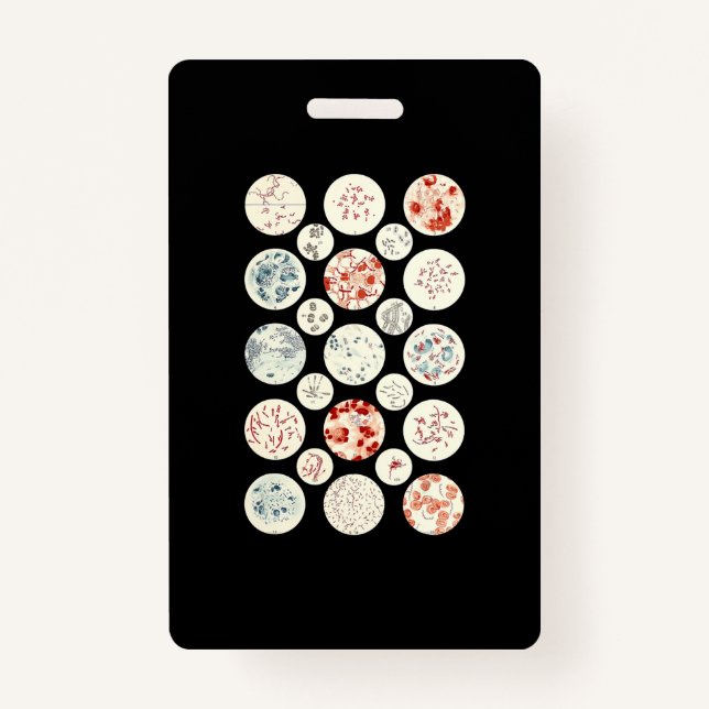 bacteria funny microbiology bacteria science tiny badge (Front)