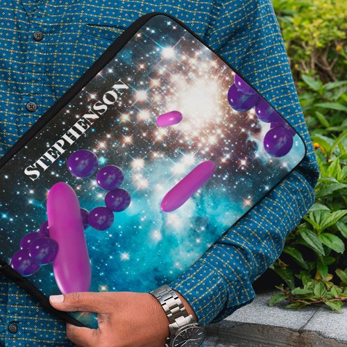 Bacteria In Space Personalized Laptop Sleeve
