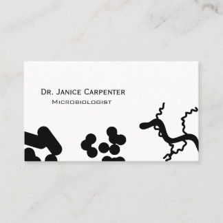 Bacteria Medical Micro Black & White Business Card