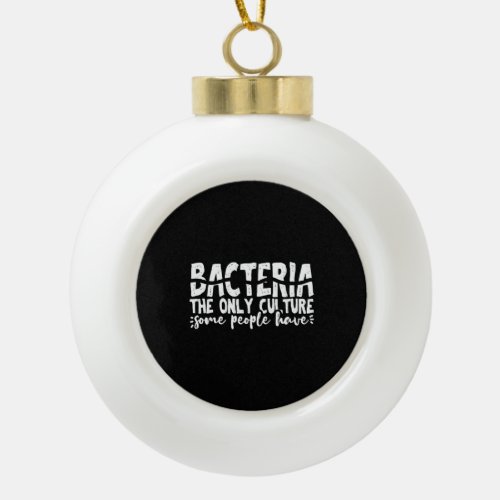 bacteria microbiology science ceramic ball christmas ornament