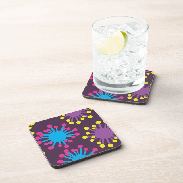 Bacteria Spores Beverage Coaster (Right Side)
