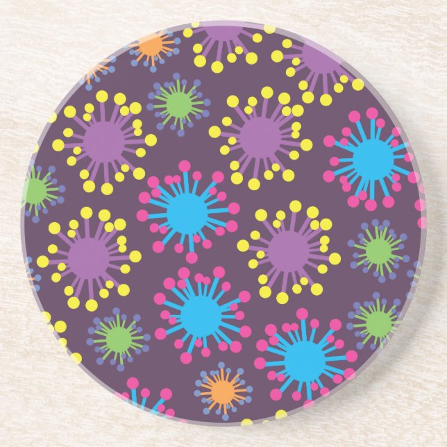 Bacteria Spores Sandstone Coaster (Front)