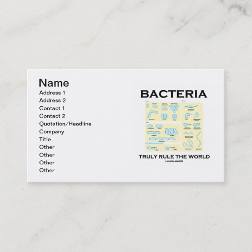 Customizable Bacteria Truly Rule The World (Morphology) Business Card