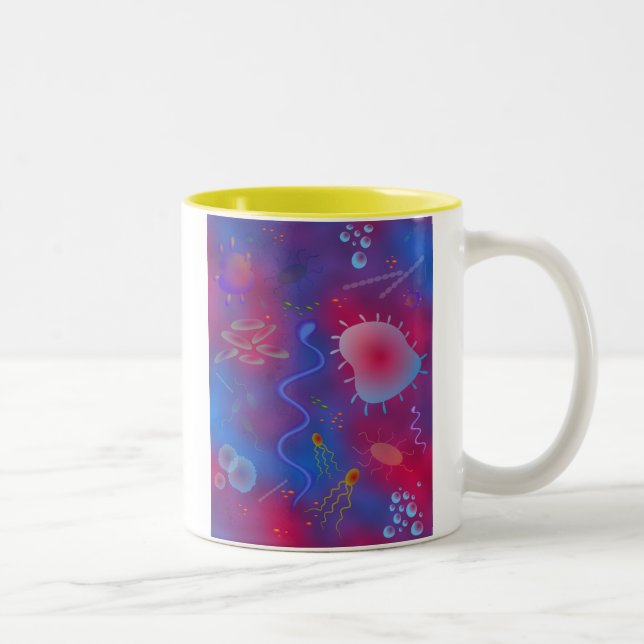Bacteria Two-Tone Coffee Mug (Right)
