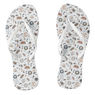 Bacteria & Virus Pattern Flip Flops
