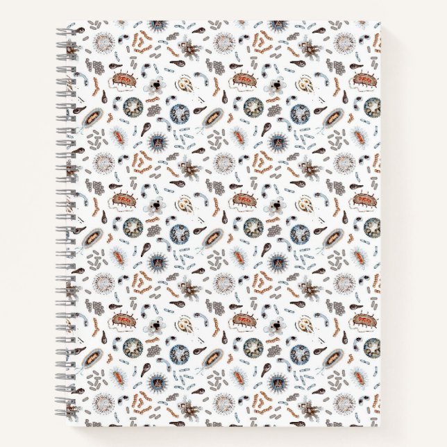Bacteria & Virus Pattern Notebook (Front)