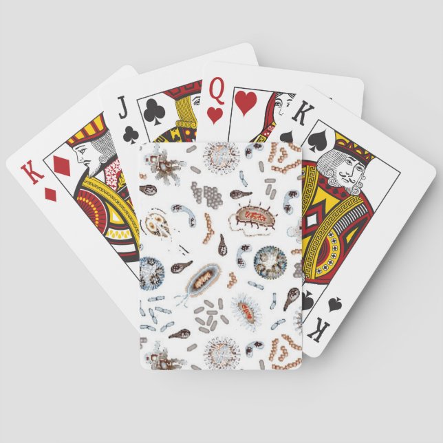 Bacteria & Virus Pattern Poker Cards (Back)