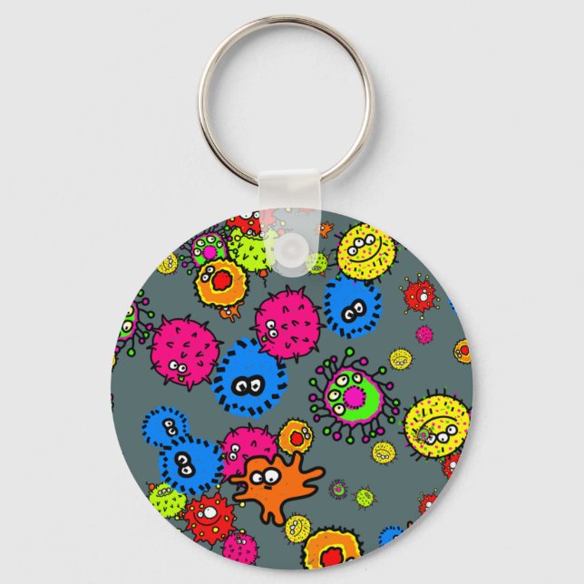 Bacteria Wallpaper Keychain (Front)