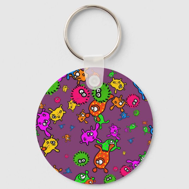 Bacteria Wallpaper Keychain (Front)
