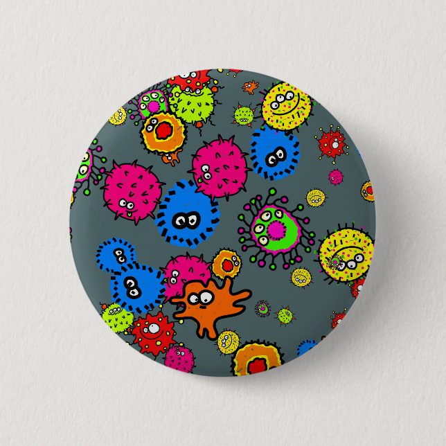 Bacteria Wallpaper Pinback Button (Front)