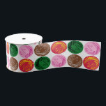 Bacterial Culture Plates Grosgrain Ribbon<br><div class="desc">Streaked bacterial culture plates for the microbiologist on your gift list. Staph aureus on BAP, E coli on Macconkey, Salmonella typhi on Hektoen and Haemophilus influenzae on chocolate agar.</div>