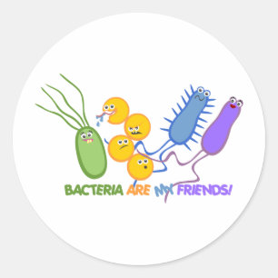 Bacterial Friends Classic Round Sticker