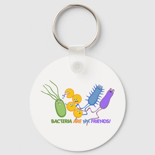 Bacterial Friends Keychain (Front)