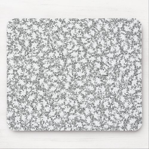 Bacterias drawing black and white pattern mouse pad