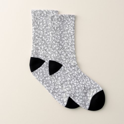 Bacterias drawing black and white pattern socks