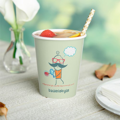 Bacteriologist Scientist Bacteria Paper Cups