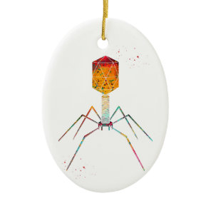 Bacteriophage Ceramic Ornament