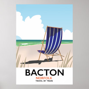 Bacton norfolk beach poster