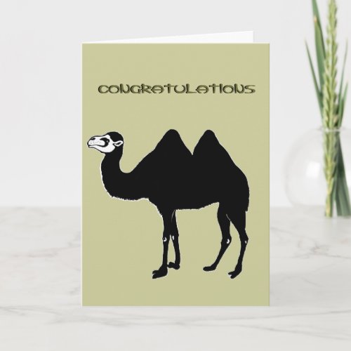 Bactrian Camel Congratulations Card
