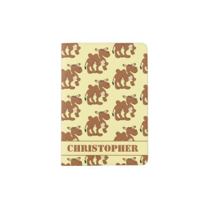 Bactrian Camel Design Personalised Passport Holder