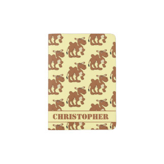 Bactrian Camel Design Personalised Passport Holder