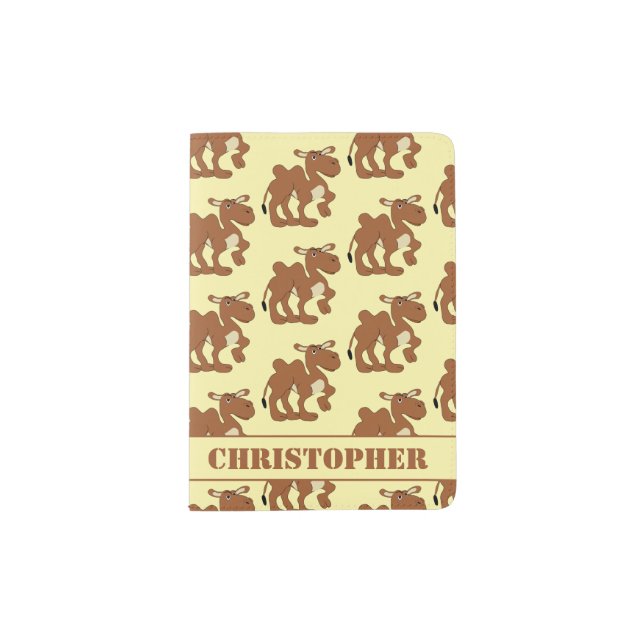 Bactrian Camel Design Personalised Passport Holder (Front)