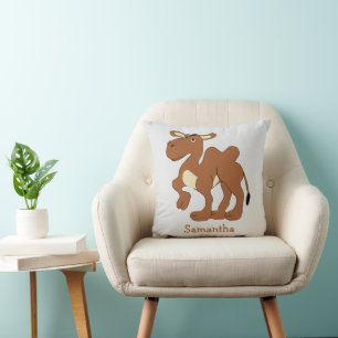 Bactrian Camel Design Personalised Throw Pillow