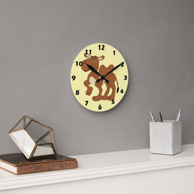 Bactrian Camel Design Round Clock (Office)
