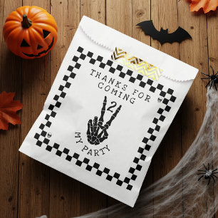 Bad 2 the Bone Skeleton 2nd Birthday Party Thanks Favor Bag