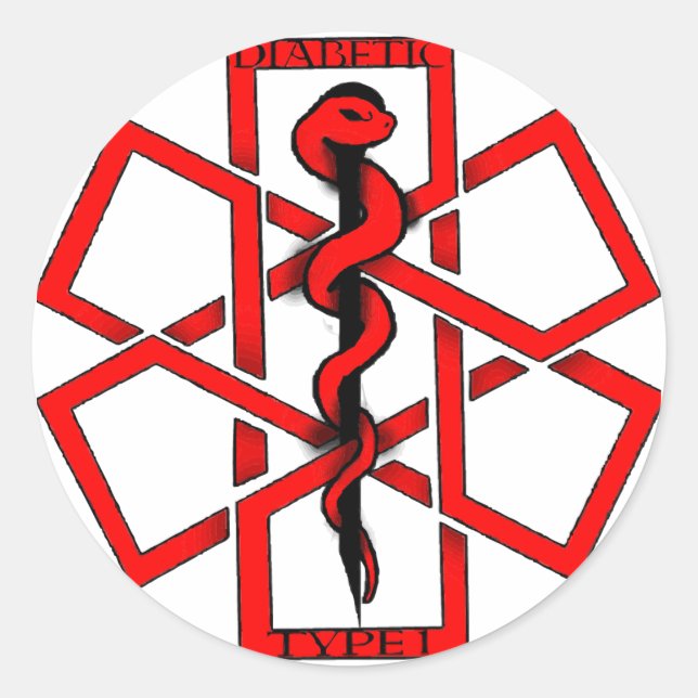 Bad A$$ Diabetic Classic Round Sticker (Front)