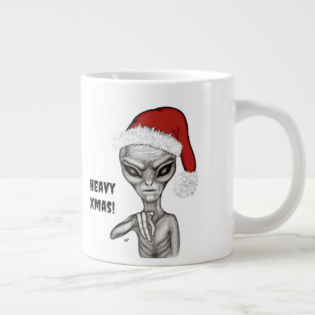 Bad Alien , Heavy Xmas ! Giant Coffee Mug (Right)
