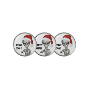 Bad Alien , Heavy Xmas ! Golf Ball Marker