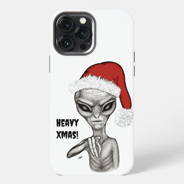 Bad Alien , Heavy Xmas ! iPhone Case (Back)