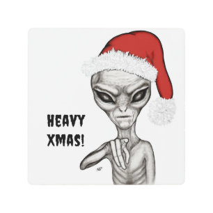 Bad Alien , Heavy Xmas ! Metal Print