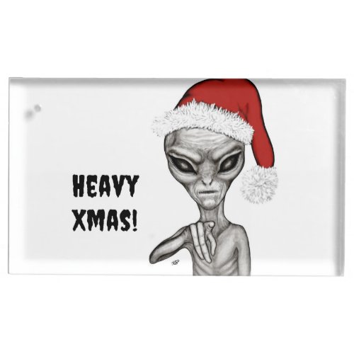 Bad Alien  Heavy Xmas  Place Card Holder