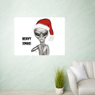 Bad Alien , Heavy Xmas ! Wall Decal