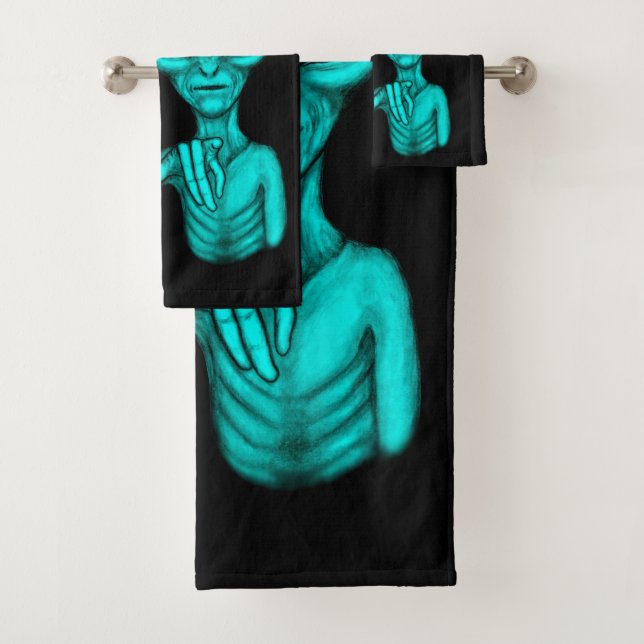 Bad Alien , You're next ! Bath Towel Set (Insitu)