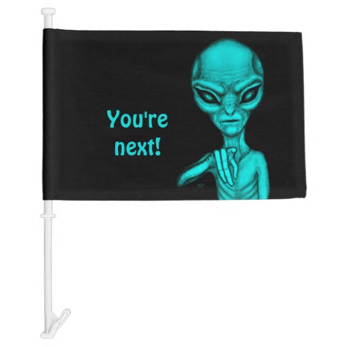 Bad Alien  Youre next  Car Flag